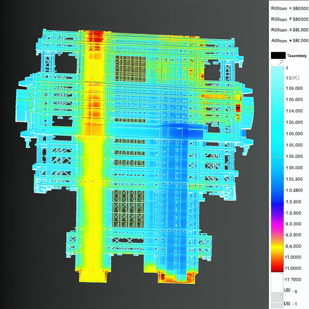 A 3d Model Of A Building Is Displayed On A Computer Screen