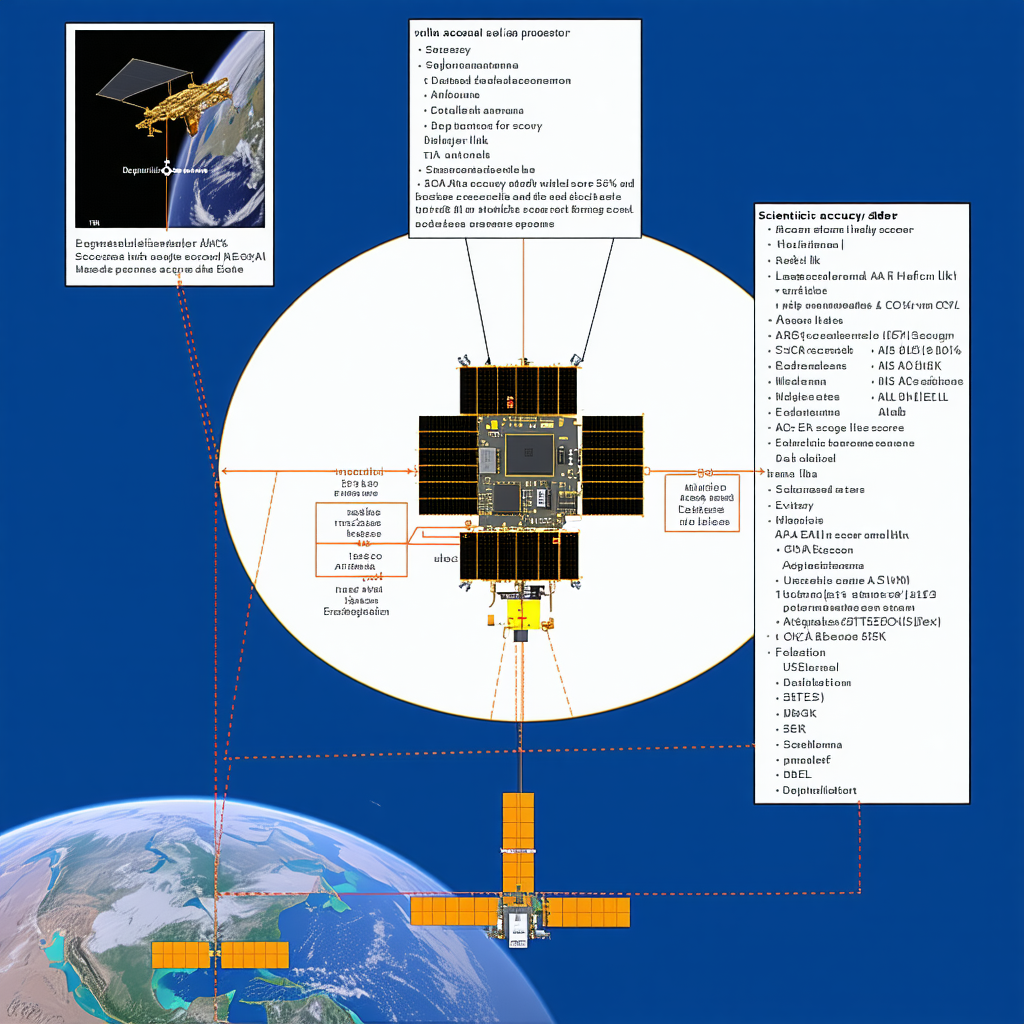The Image Is A Diagram Showing The Relationship Between A Space Satellite And The Earth