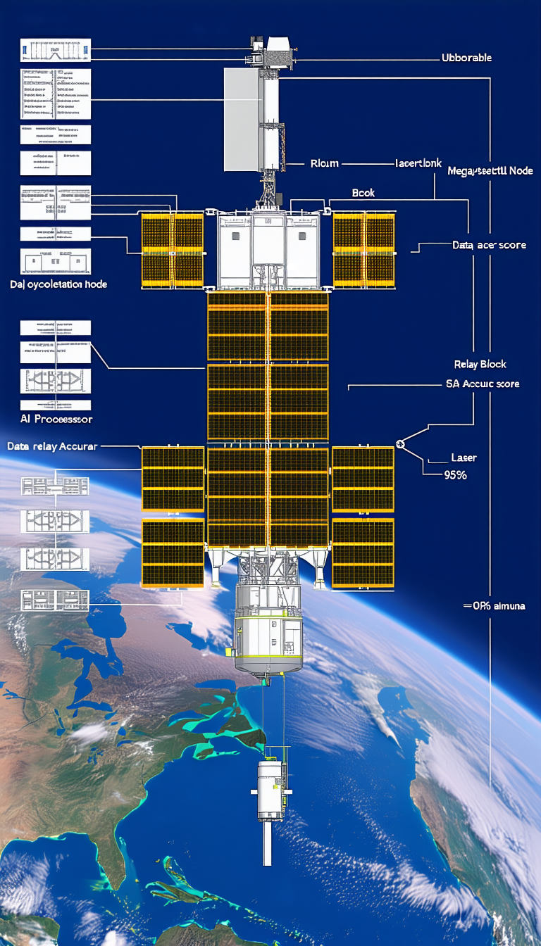 The Image Is A Diagram Of A Space Station, Showing The Various Components And Their Functions