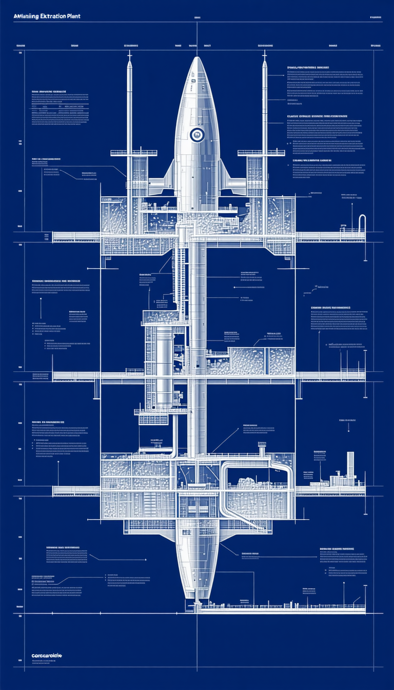 A Blue Drawing Of A Building Is Displayed