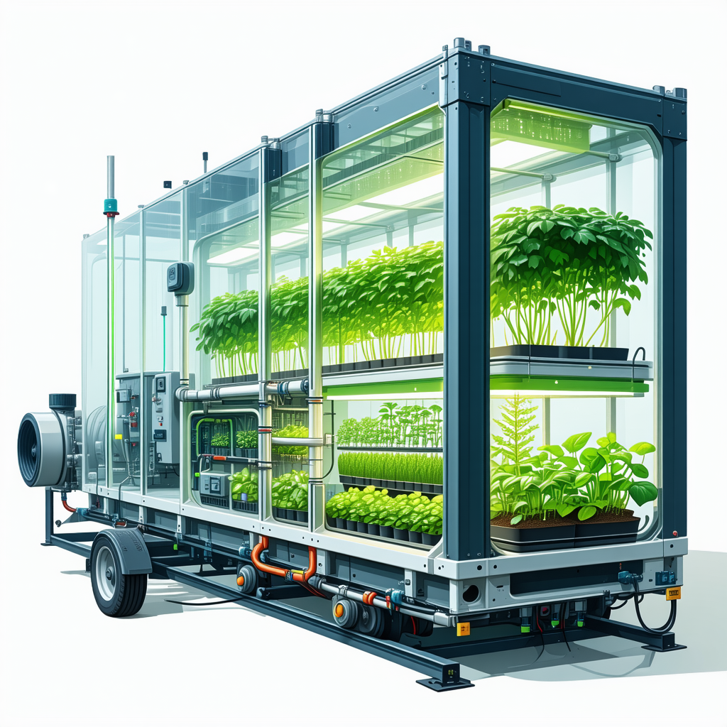 A Large, Modern Greenhouse With A Variety Of Plants Inside