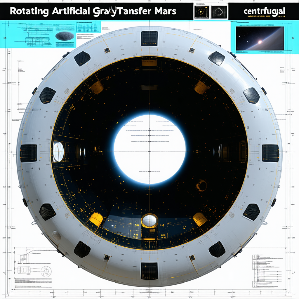 A Spacecraft Is Shown In A Drawing, With A Large Circle In The Center