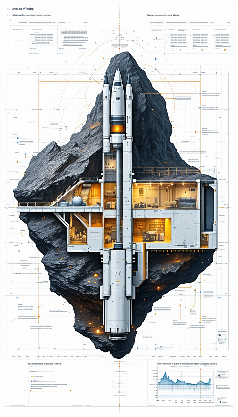 A Futuristic House Is Depicted In A Drawing, With A Large Rock In The Foreground