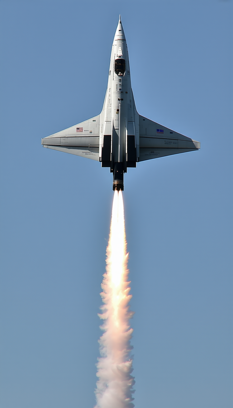 A Fighter Jet Is Flying Through The Sky, Leaving A Trail Of Smoke Behind It