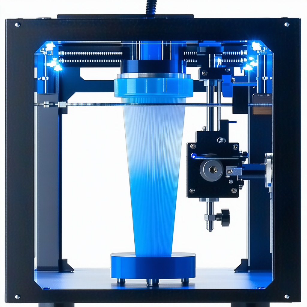 A Blue And White Machine Is Sitting On A Table