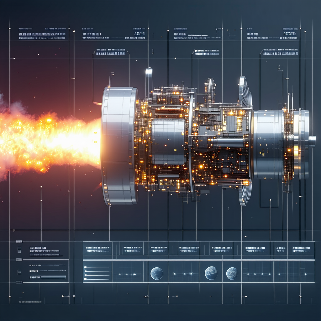 A Large, Futuristic-looking Engine Is Displayed On A Computer Screen