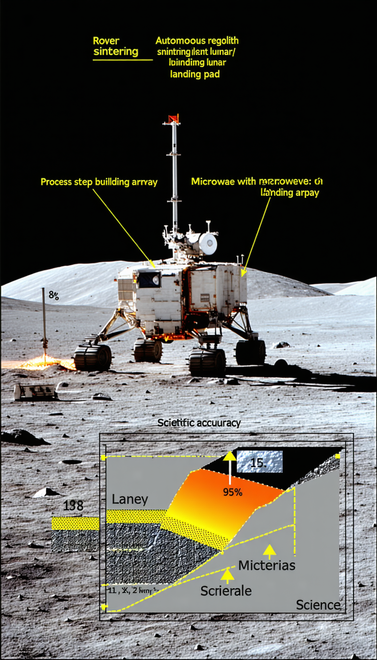 A Spacecraft On The Moon, With A Large Antenna On Top