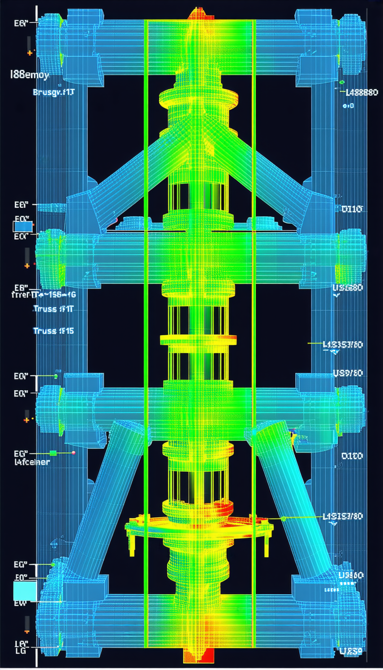 A Blueprint Of A Large Structure Is Displayed, Showing The Various Components And Their Connections