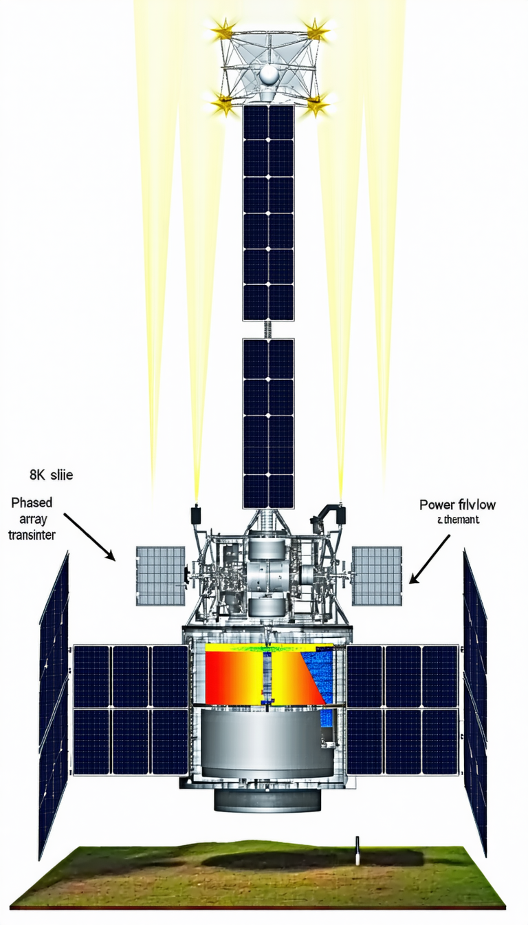 A Spacecraft With A Solar Panel On Its Side