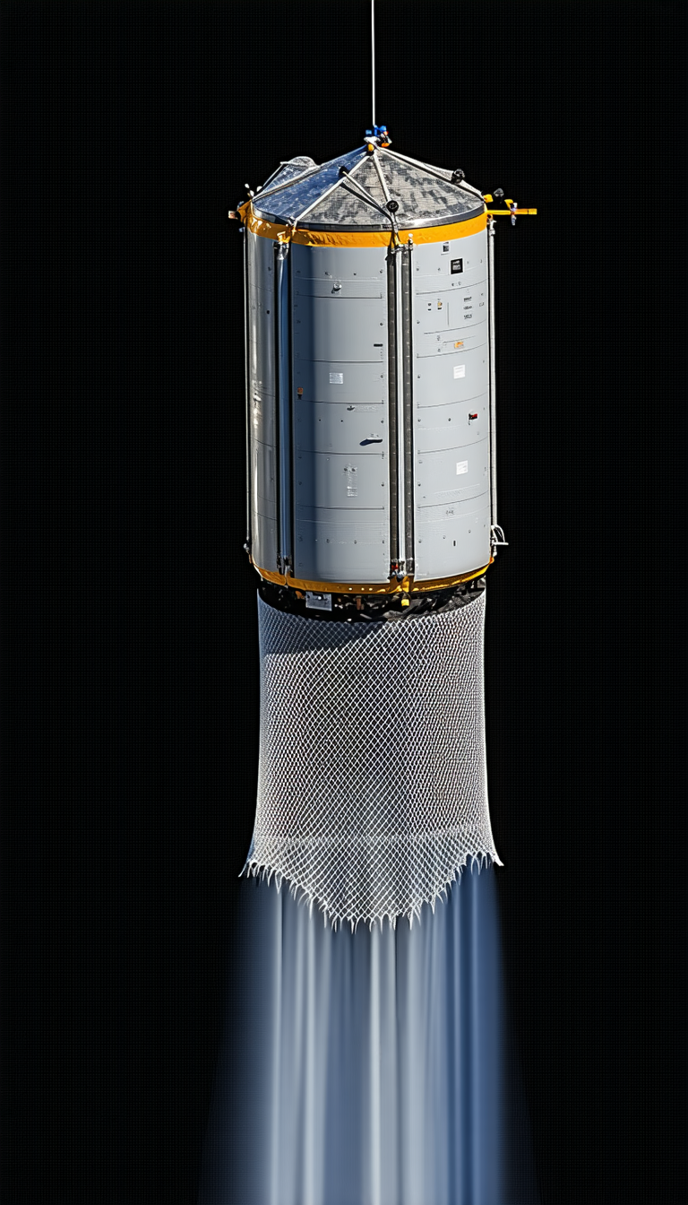 A Large White Space Shuttle Is Shown In A Dark Background