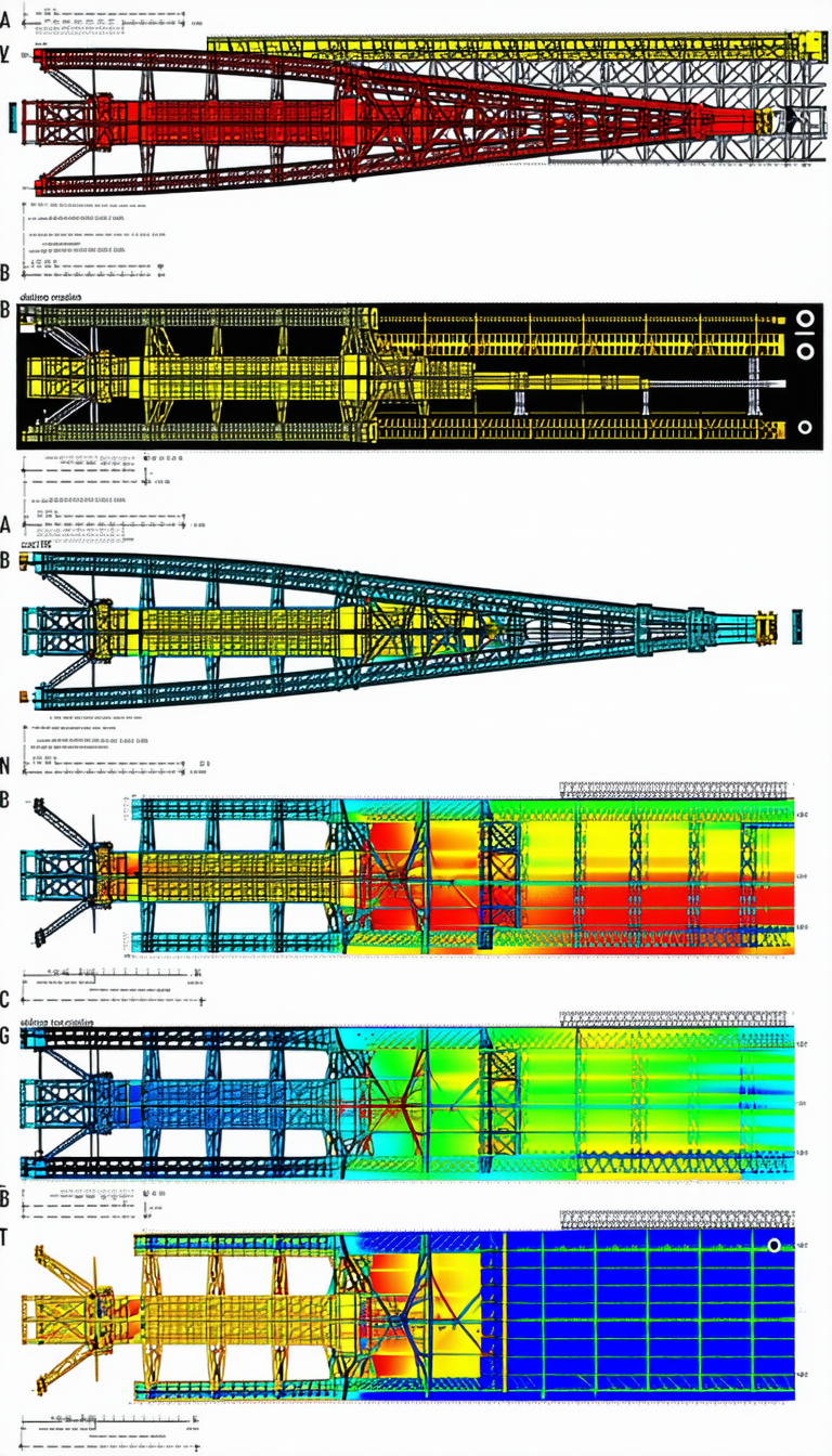 The Image Is A Series Of Three Diagrams, Each Showing A Different Perspective Of A Large Structure