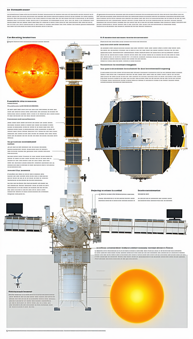 A Large White Satellite Is Shown In A Diagram, With A Smaller Satellite In The Foreground