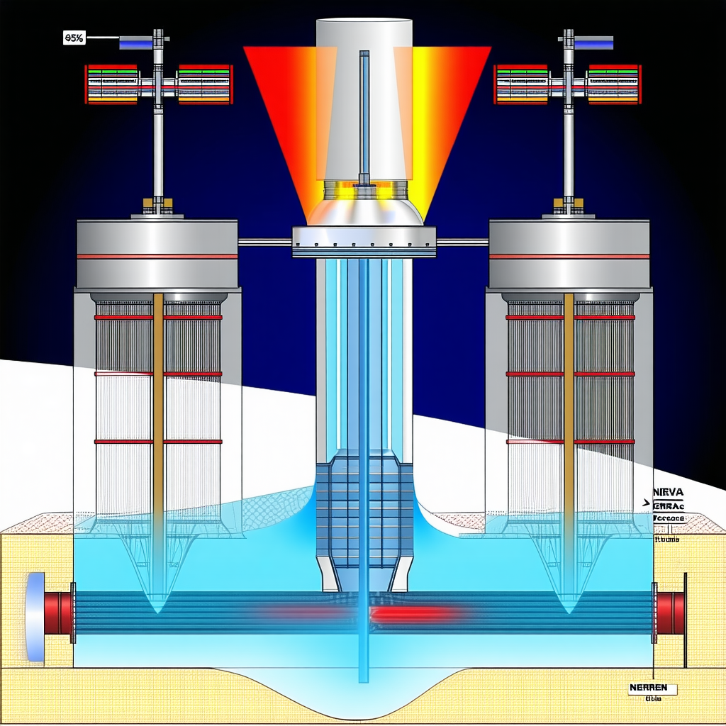 A Large, Futuristic Machine Is Shown In A Blue And White Drawing