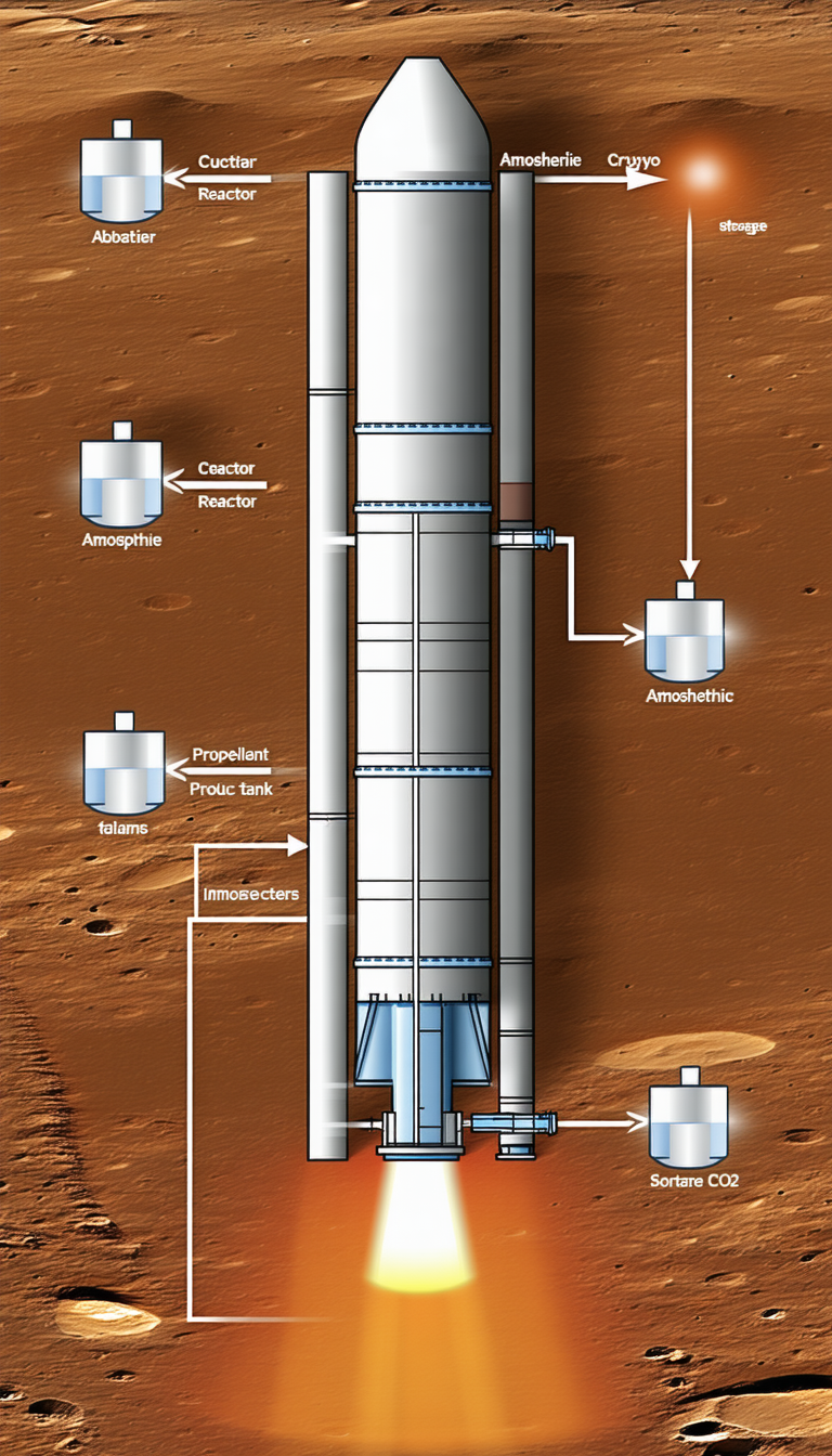 A Diagram Of A Rocket Engine, With Various Components Labeled And Connected