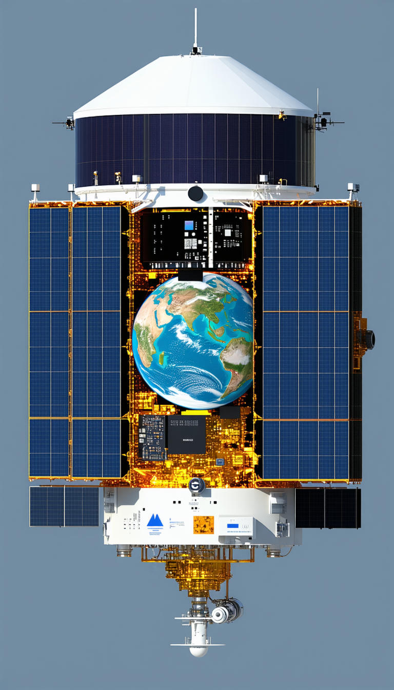 A Spacecraft Is Shown With A Large Globe On Its Side