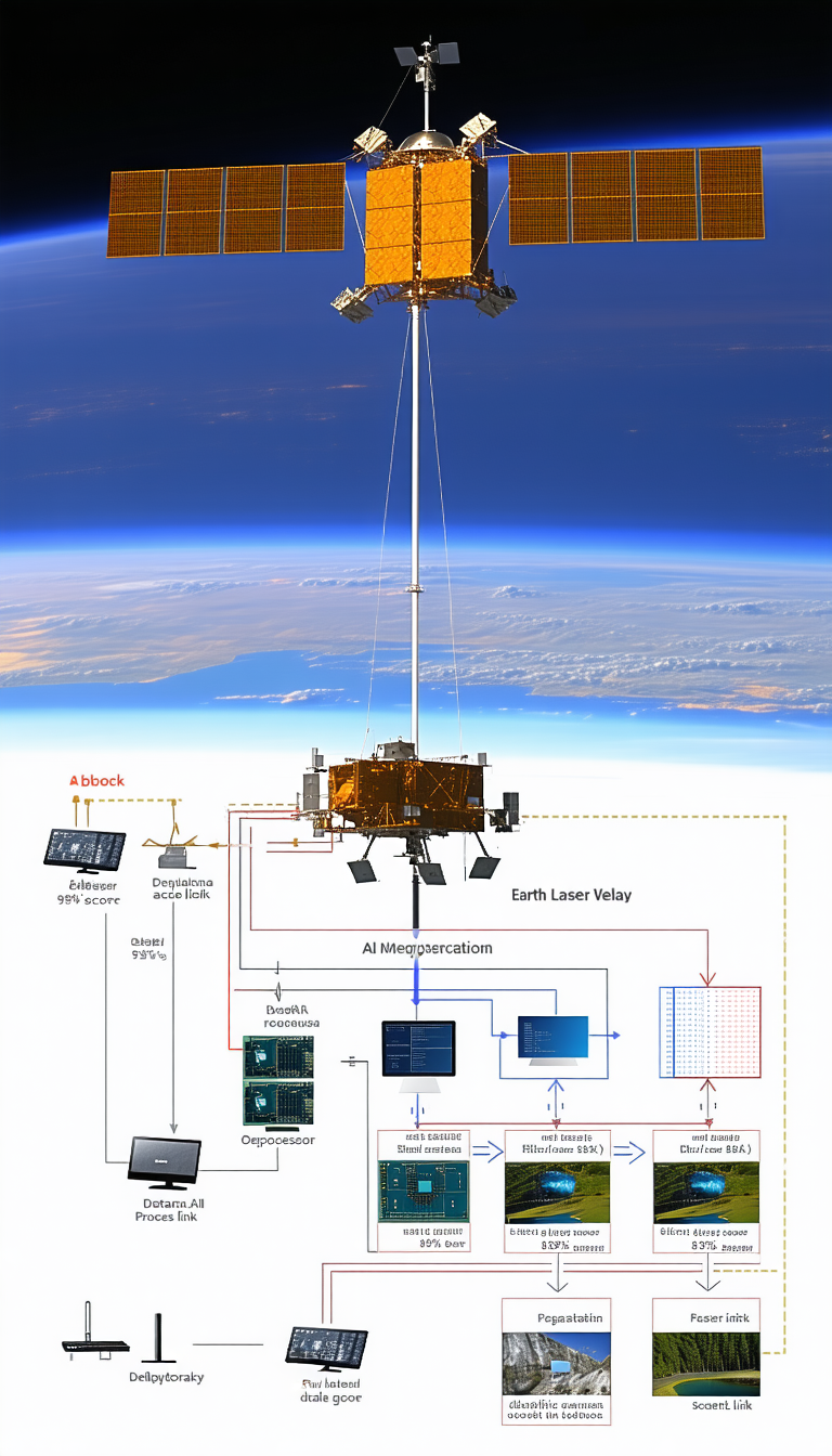A Space Station With A Large Satellite Dish On Top Of It