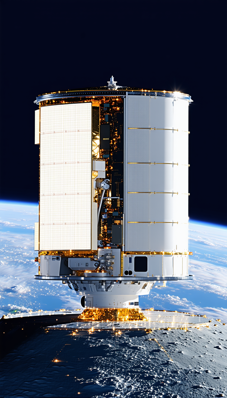A Large Satellite Dish, Which Is A Part Of A Space Station