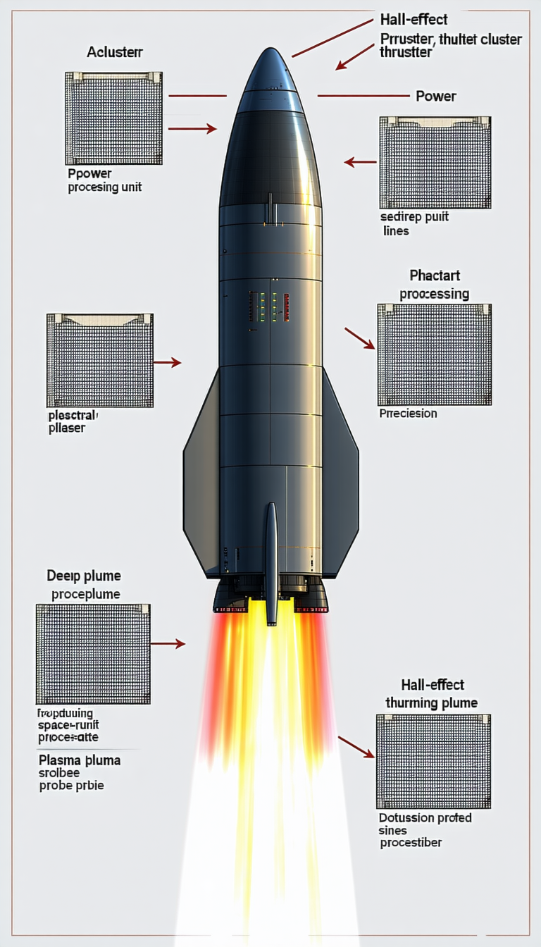 The Image Is A Diagram Of A Rocket Engine, Showing The Various Components And Their Functions