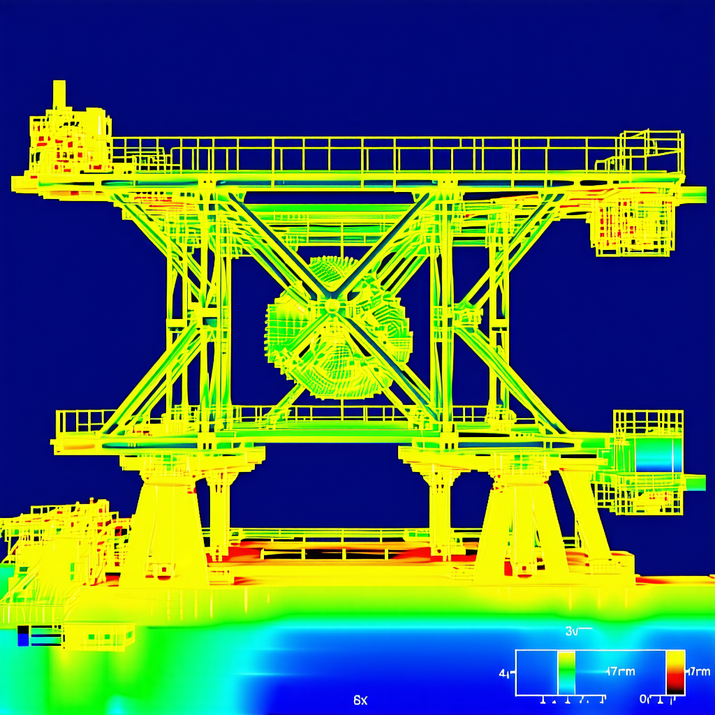 The Image Is A Close-up Of A Large Yellow Structure, Possibly A Crane Or A Large Machine