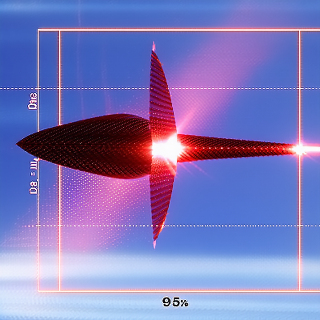 A Red And Black Object Is Shown In A Blue Background