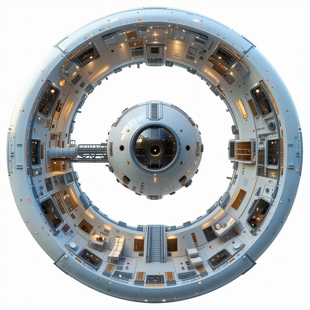 The Image Is A Close-up Of A Large, Round, White Structure With A Central Hole