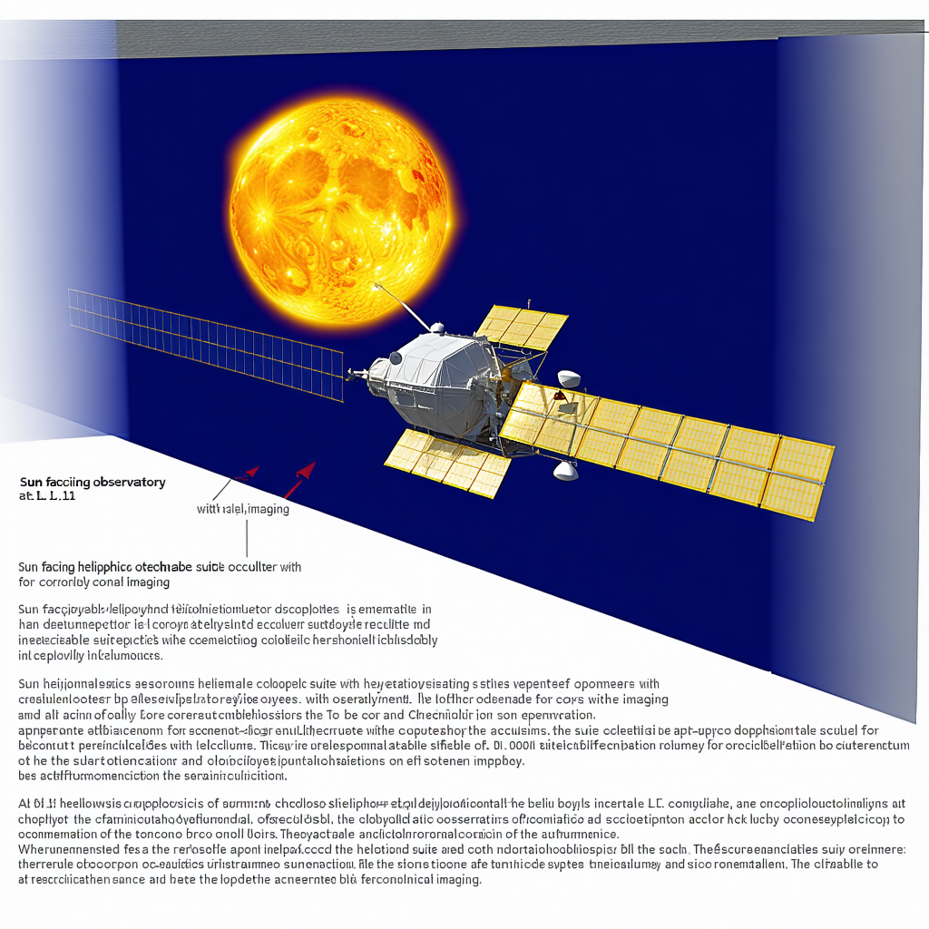 A Spacecraft In The Middle Of A Solar System, With A Large Sun In The Background