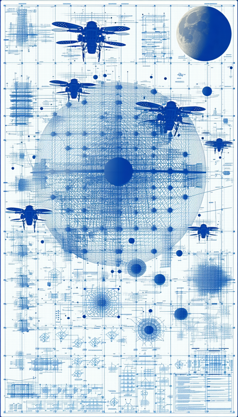 In The Image, There Are Three Drones Flying In The Sky