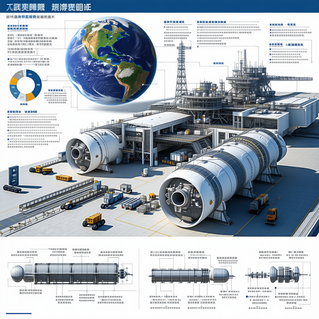 A Large Poster Is Displayed, Featuring A Large Image Of A Factory With A Large Globe In The Center