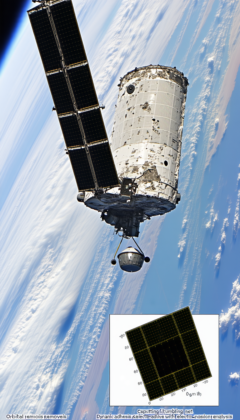 A Space Shuttle Is Flying Through The Sky, With A Satellite Attached To The Bottom Of It