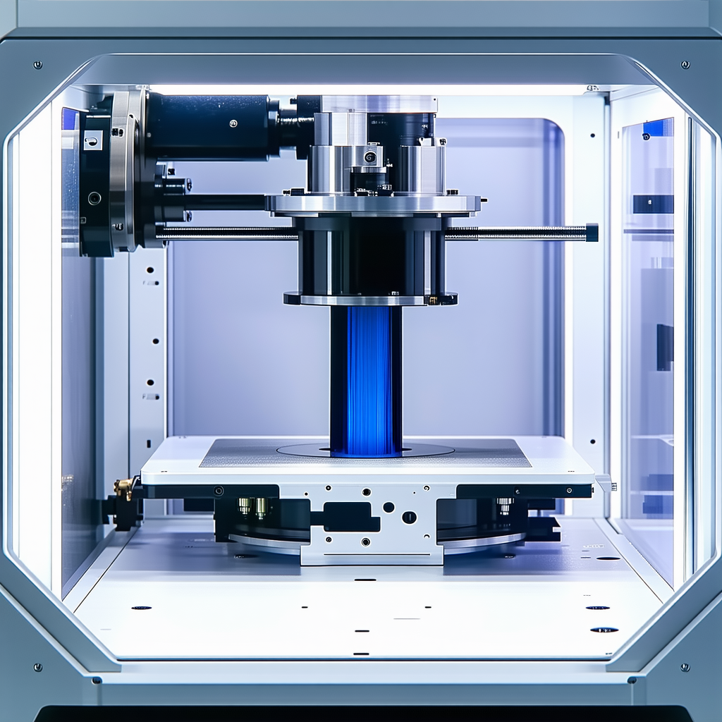 A Machine With A Blue Object Inside Of It