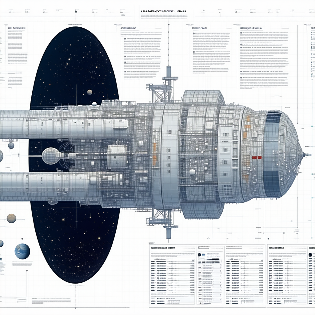 large spacecraft shown diagram