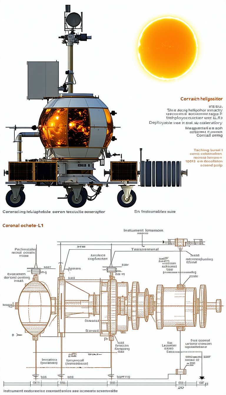 The Image Is A Diagram Of A Spacecraft, Showing Its Various Components And Their Functions