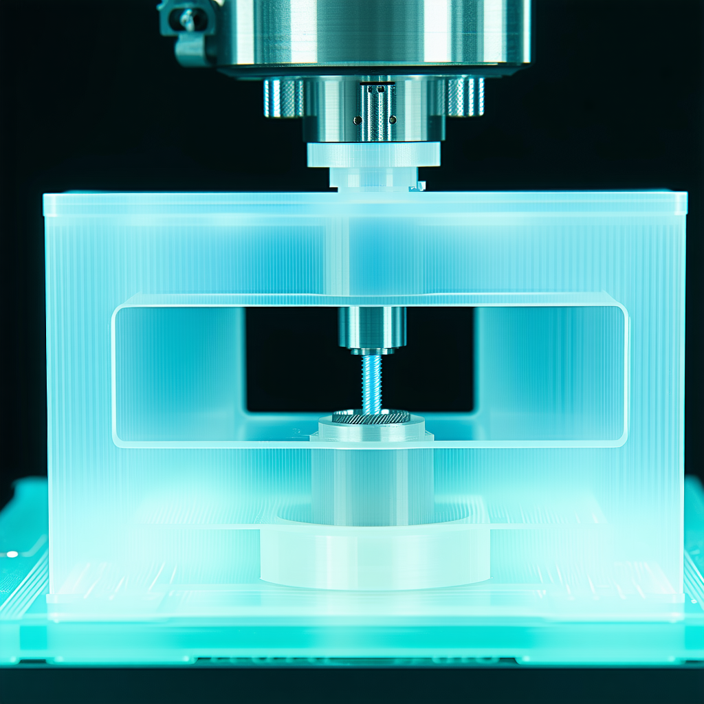 A Machine Is Shown In The Image, With A Blue And White Plastic Piece On Top Of It