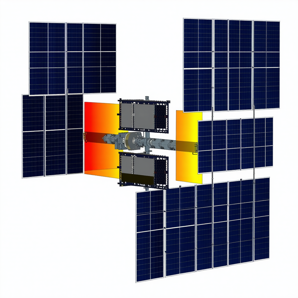A Large Spacecraft With A Solar Panel On The Side