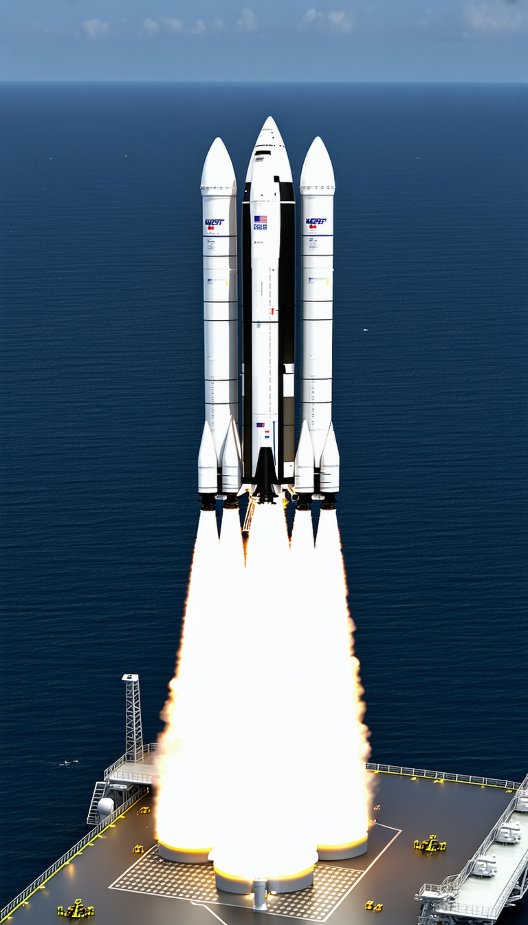 A Rocket Is Seen In The Sky, With Its Tail End Visible