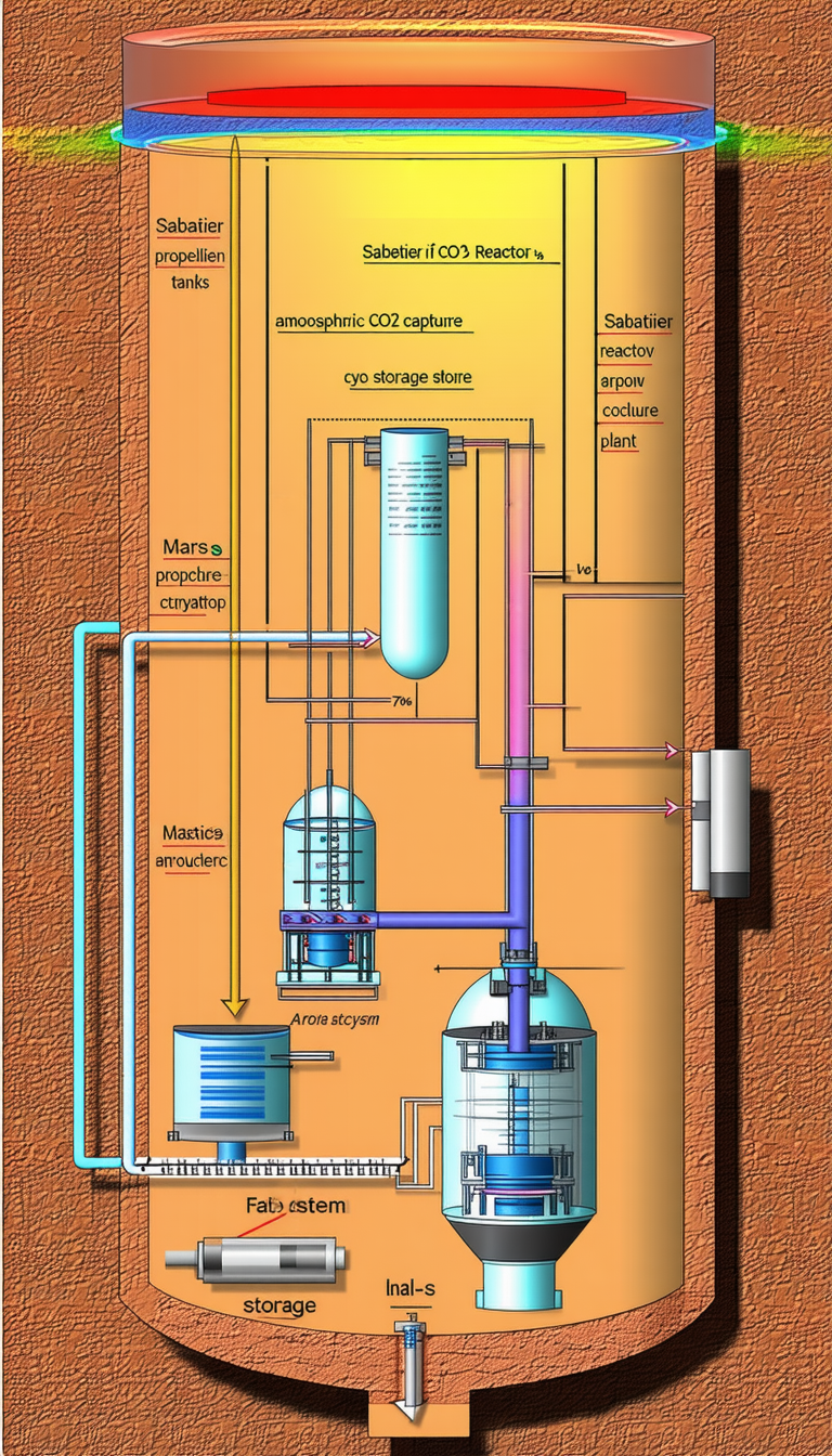 A Diagram Is Displayed On A Wall, Showing The Process Of Producing A Gas