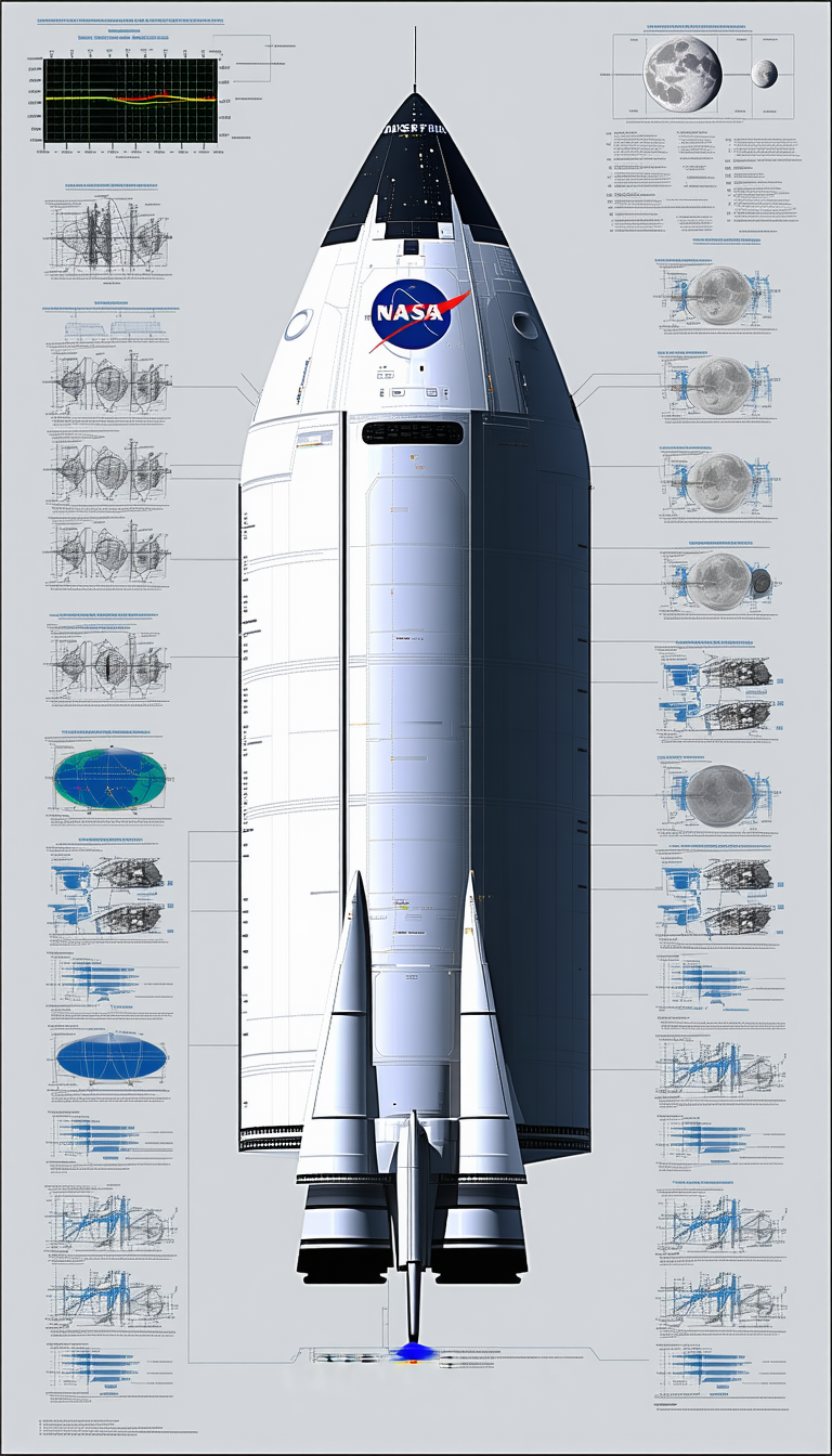 The Image Is A Detailed Diagram Of A Space Shuttle, Showcasing Its Various Components