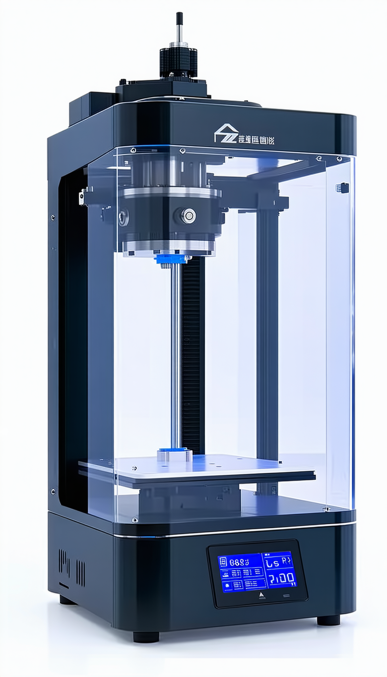 A Blue And White Machine Is Sitting On A Table