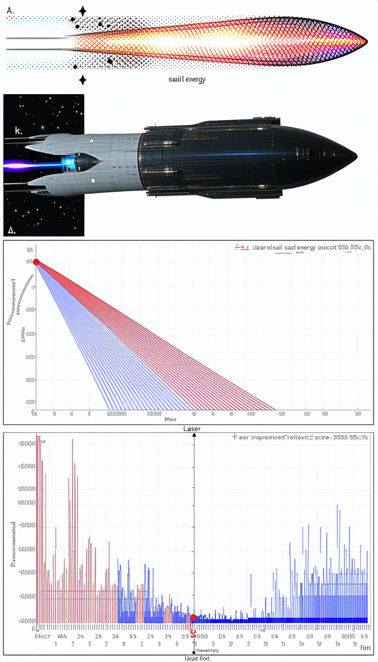 A Space Shuttle With A Red Beam Of Light Coming Out Of It