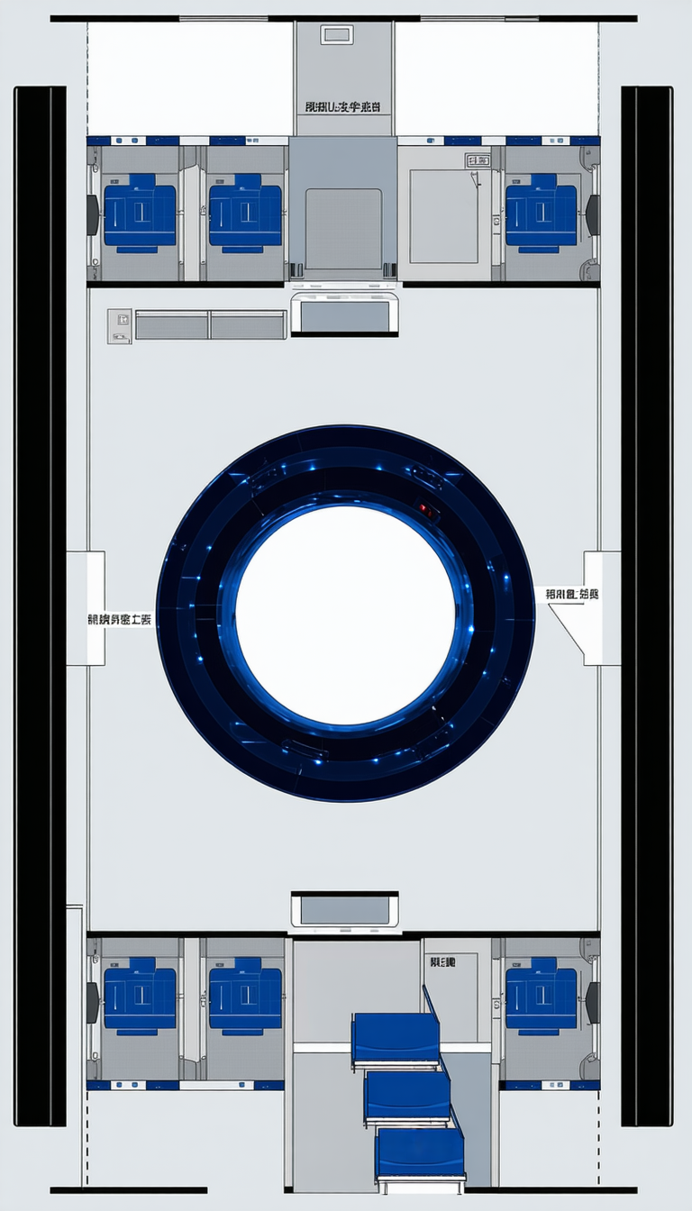A Large, Round, Blue Object Is Located In The Center Of The Image
