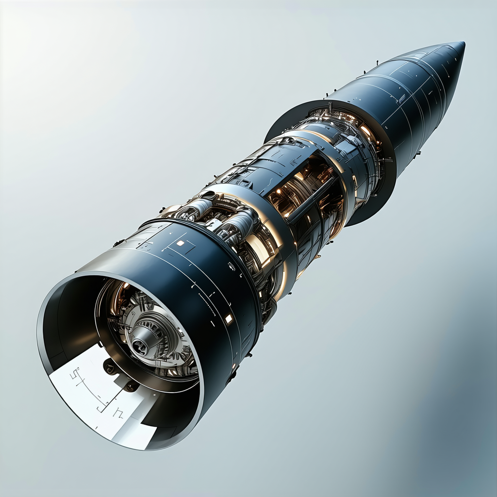 A Large, Black, And Silver Engine With A Turbine Inside