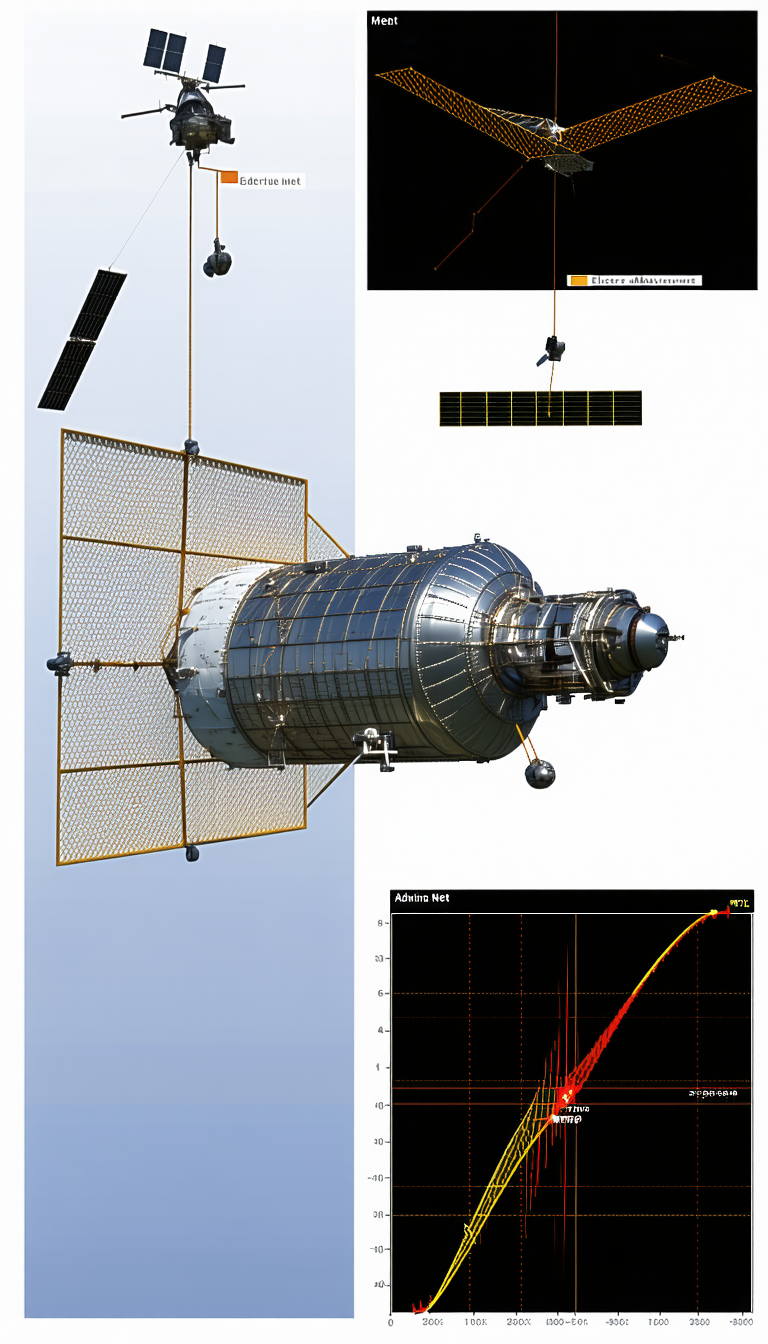 In The Image, There Is A Spacecraft With A Large Dome On Top, Which Is Likely A Satellite
