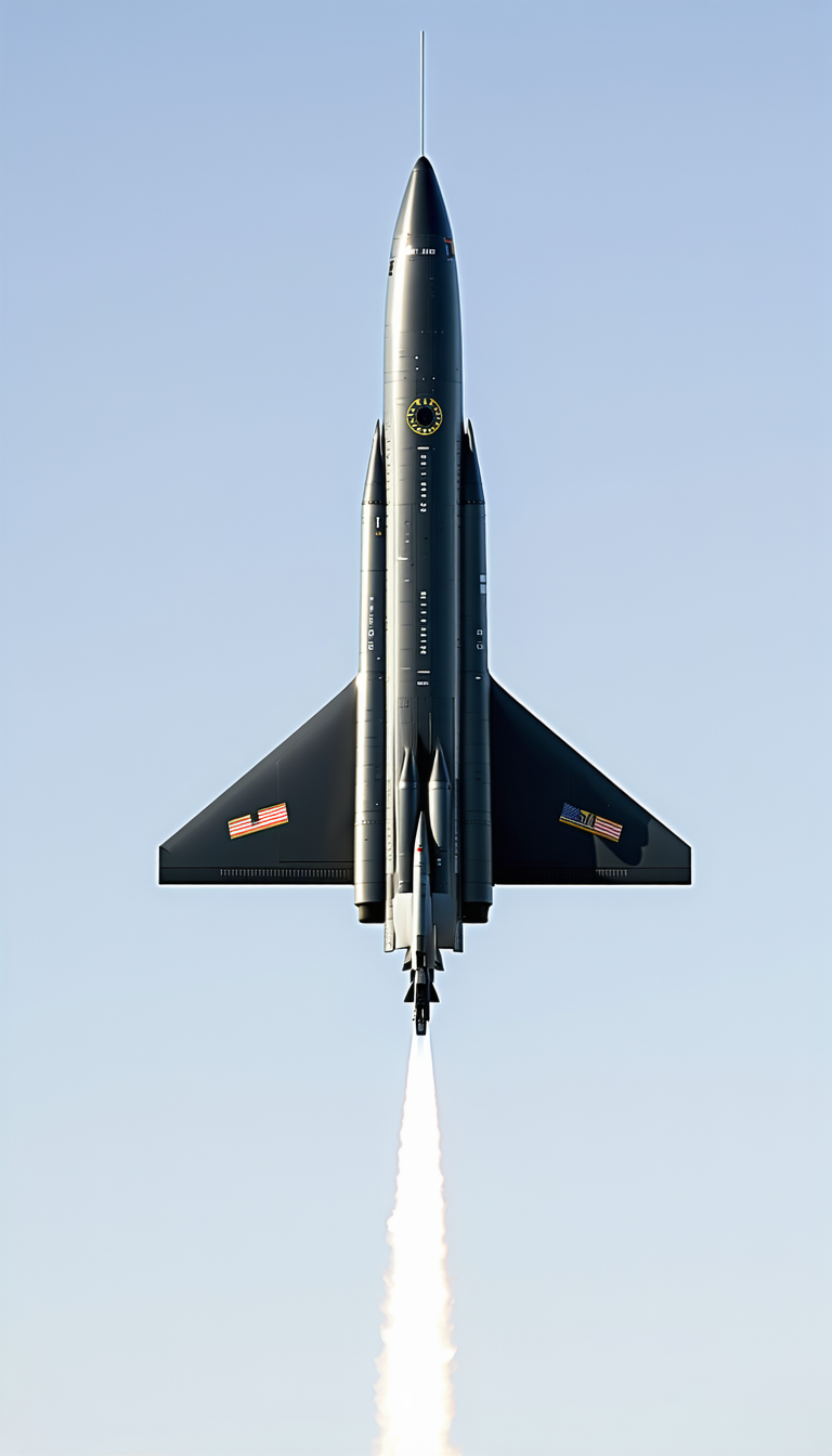 A Jet Is Flying Through The Sky, Leaving A Trail Of Smoke Behind It