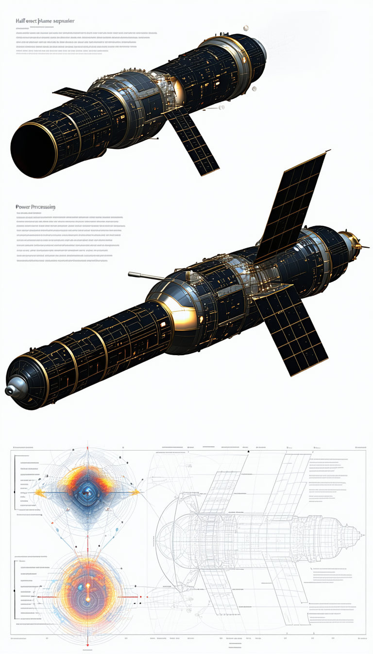A Space Shuttle Is Shown In A Diagram, With A Large Dome On The Top And A Smaller Dome On The Bottom