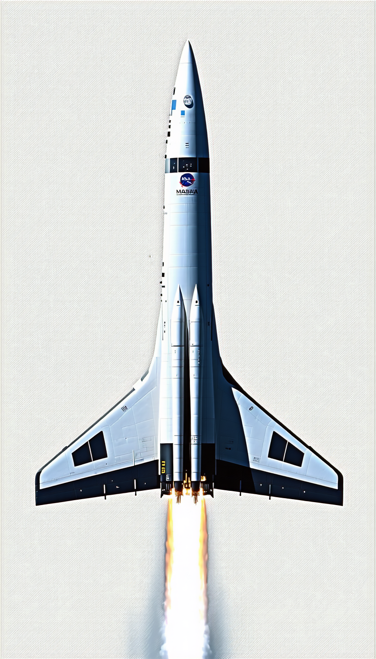 A White Space Shuttle With A Blue And White Stripe On Its Side
