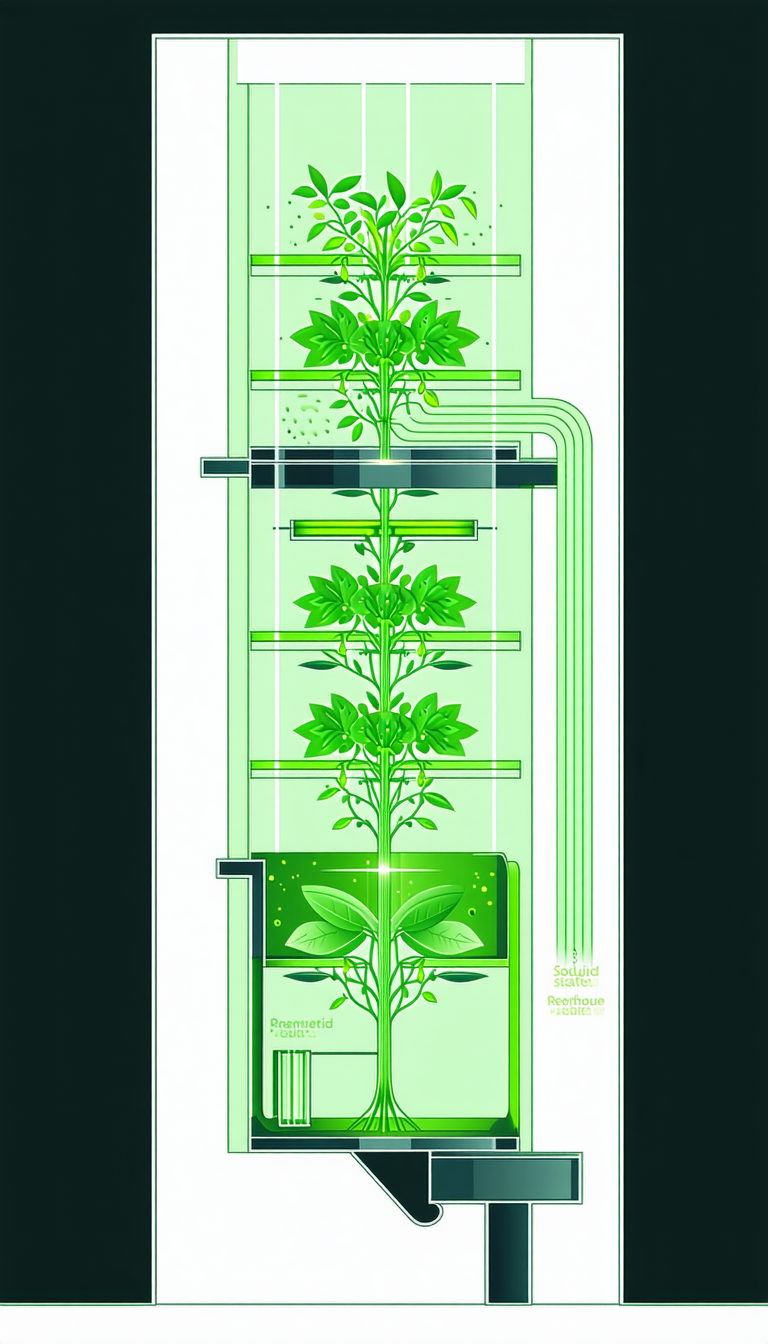 A Green Plant Growing In A Clear Glass Container