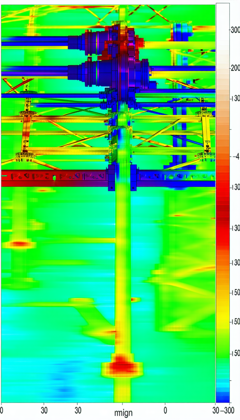 The Image Is A 3d Representation Of A Large Structure, Possibly A Bridge Or A Building