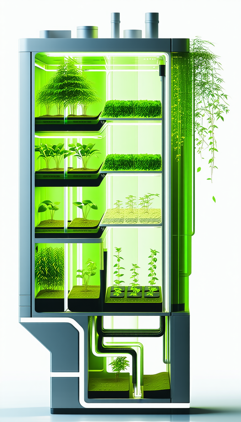 A Large, Multi-tiered Greenhouse Filled With Various Plants