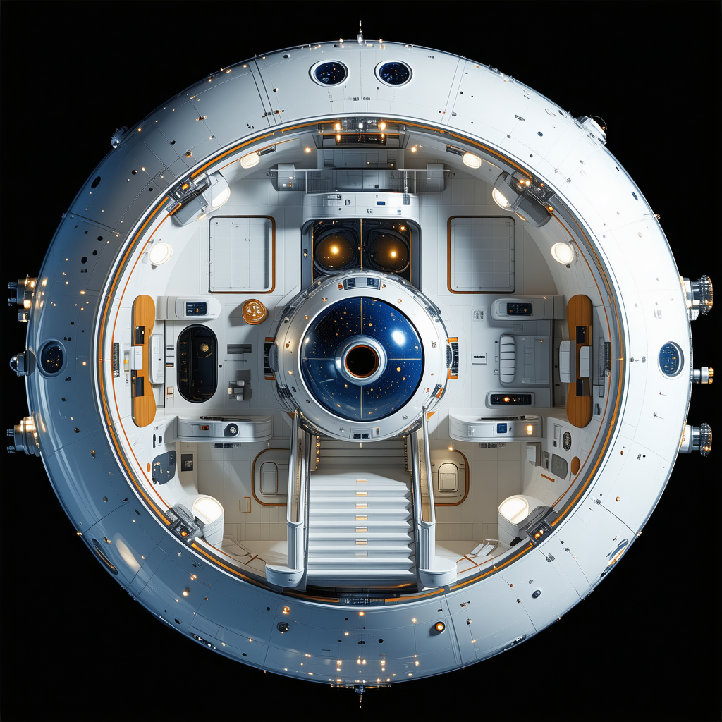 The Image Is A Computer-generated (cgi) Representation Of A Space Station