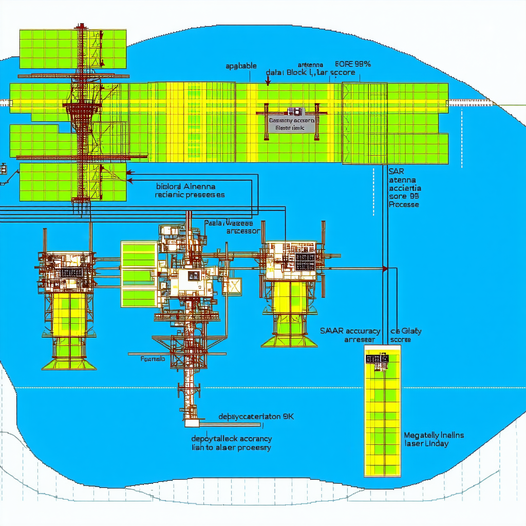 The Image Is A Blueprint Of A Space Station, Showing The Various Components And Their Connections